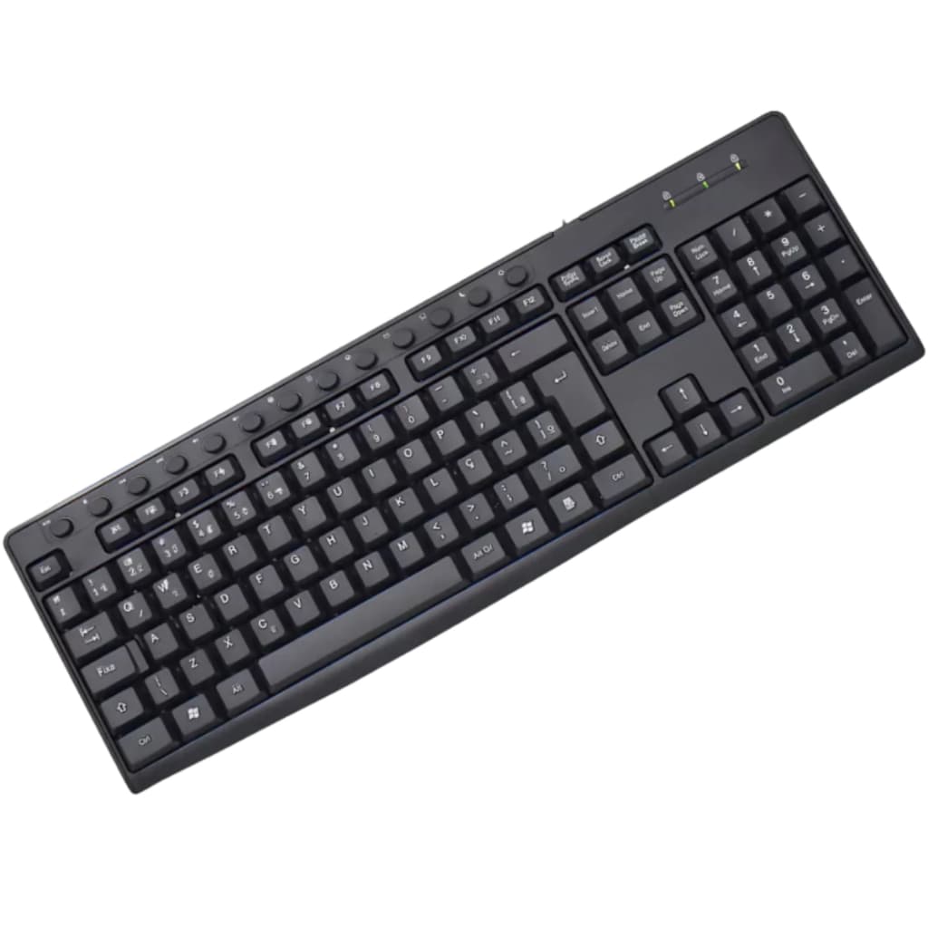 Teclado USB BPC-8236 BrazilPC – Preto, Cabo 1,3m, Conforto e Durabilidade