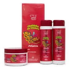 Kit Capilar Cheirinho de Chiclete Melancia - Shampoo, Condicionador e Máscara capilar.
