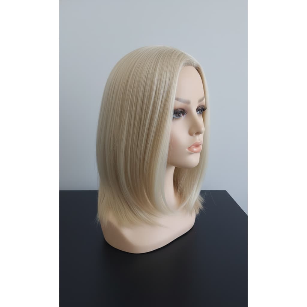 Peruca Channel Loiro Claríssimo Mega Hair Humanizado Fibra Russa Premium Bella Hair