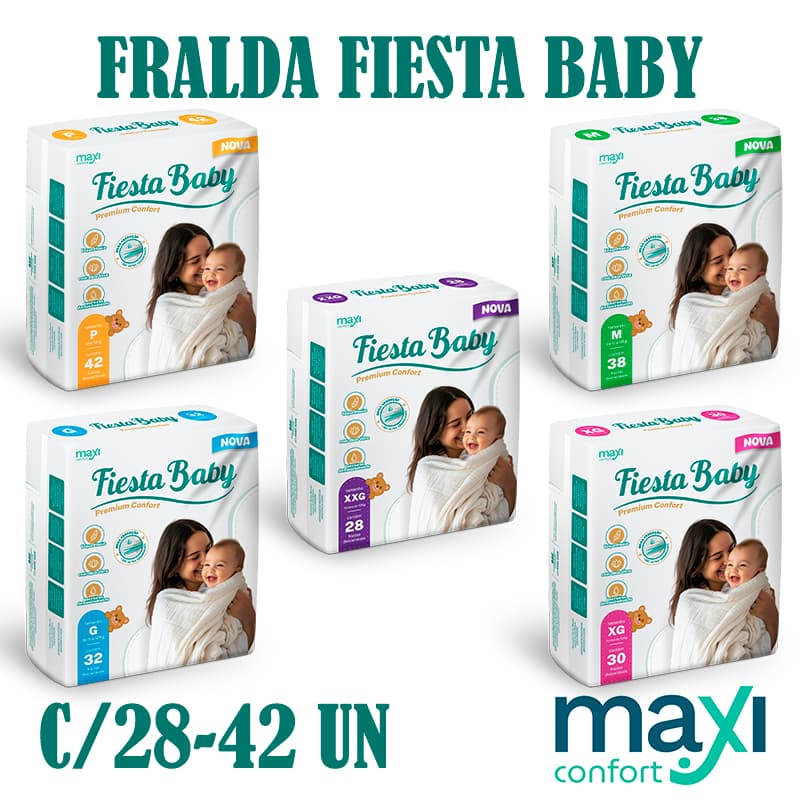 Fralda Descartável Infantil Fiesta Baby P-XXG