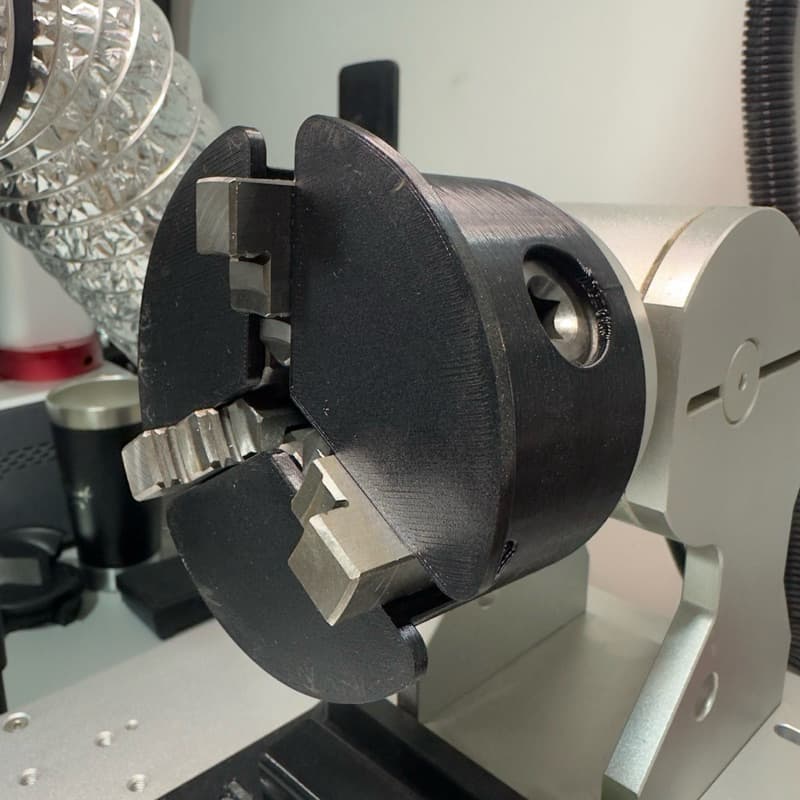 Gabarito Fiber Laser, Suporte Protetor e Limitador de Copo Para Eixo Rotativo D80