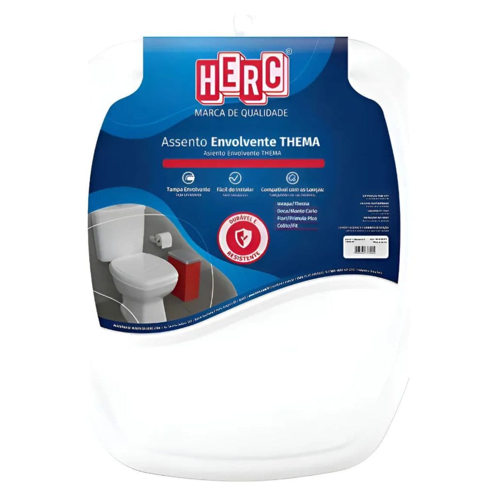 Assento Sanitário Tampa Thema Monte Carlo Plástico Herc Cor Branco