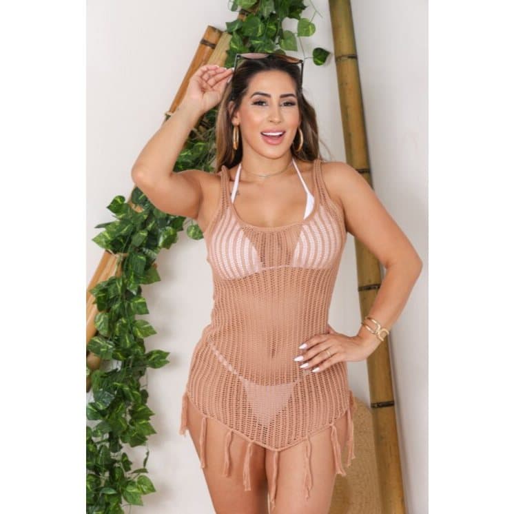 Saida De Praia v Regata Franja Moda Tendecia Verão