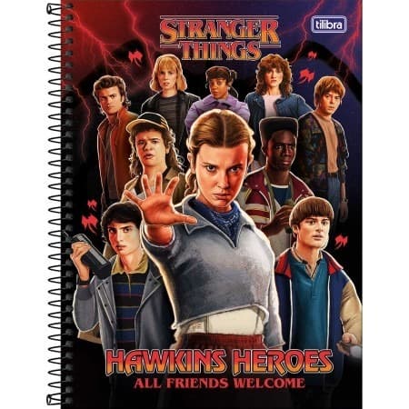 Caderno Espiral Capa Dura Universitário  Conect 1Matéria Stranger Things Tilibra