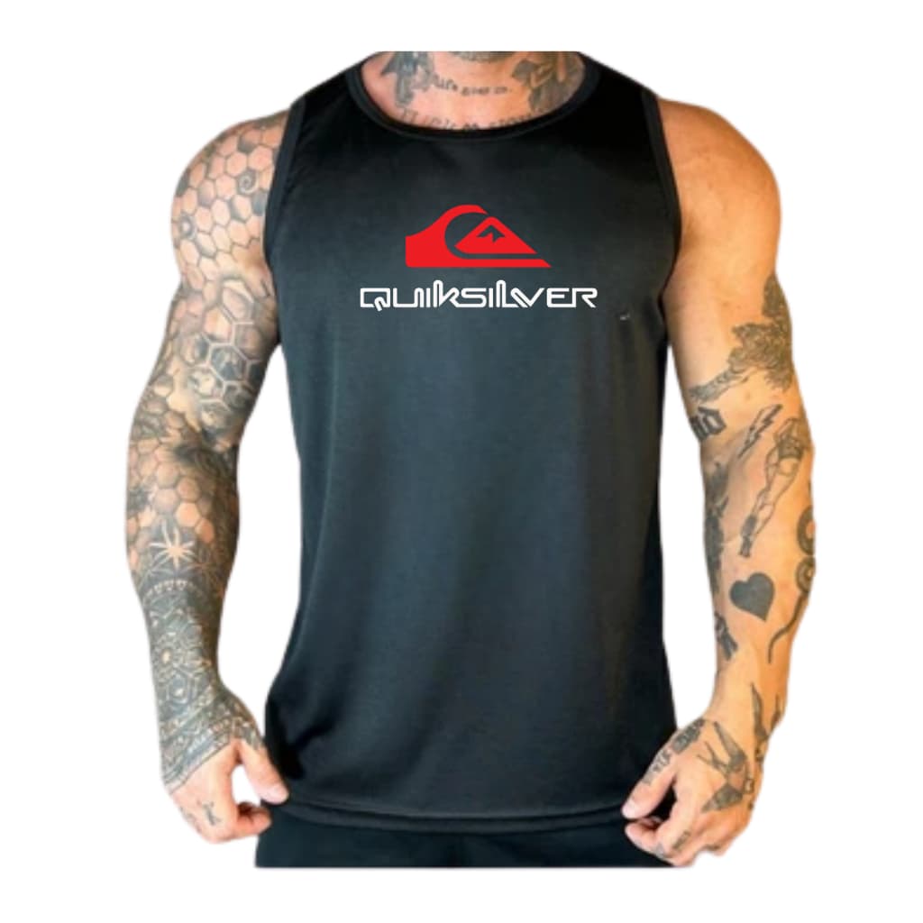 Regata Masculina Quiksilver Básico Leve Confortável Algodão 30.1 Qualquer Ocasião