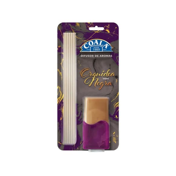 Difusor De Varetas Orquídea Negra 100ml Coala Para Casa Cheirinho Aroma Aromaterapia Odorizante