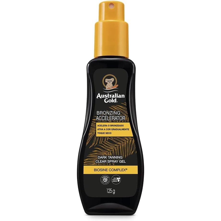 Spray Acelerador de Bronzeado Australian Gold Dark Tanning 125g – Bronzeado Intenso e Uniforme
