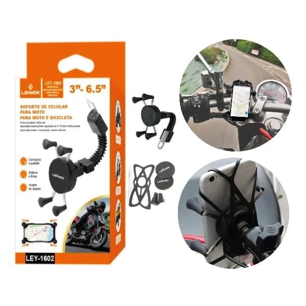 Suporte de Celular para Moto e Bicicleta Lehmox