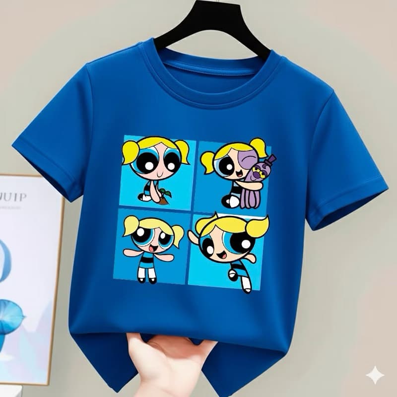 Camiseta Infantil De Algodão Lindinha/Florzinha/Docinho As Meninas SuperPoderosas