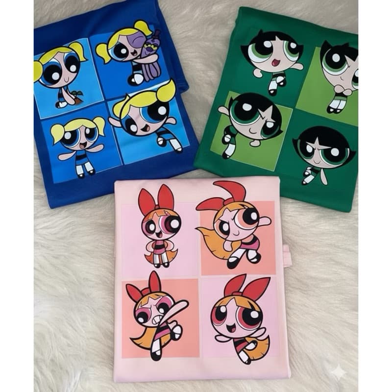 Camiseta Infantil De Algodão Lindinha/Florzinha/Docinho As Meninas SuperPoderosas Desenho
