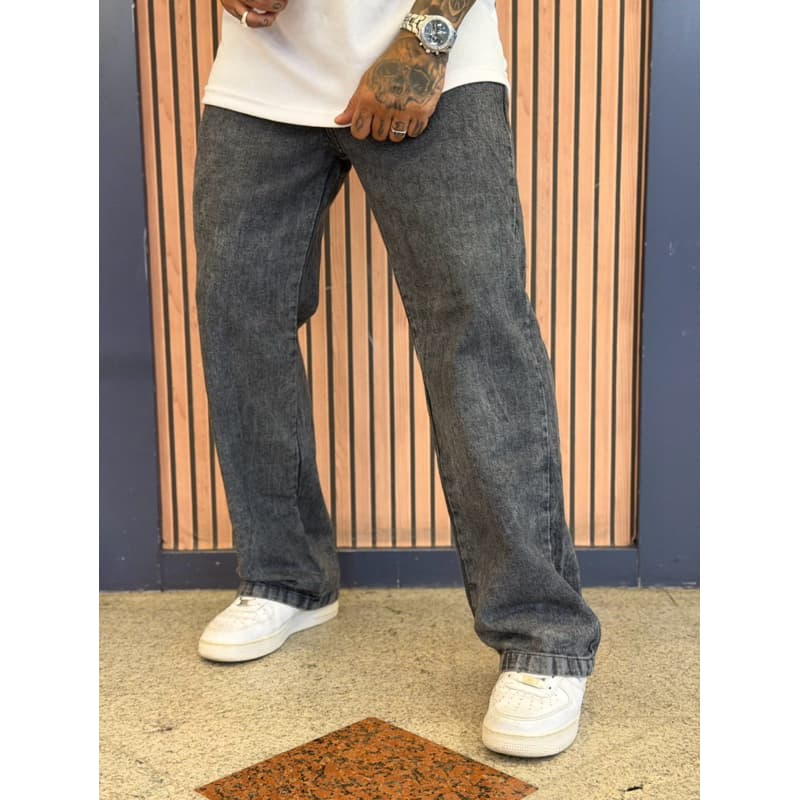 Calça Jeans Masculina Balão Reta Streetwear Grafite | Jeans Conforto Urbano Premium