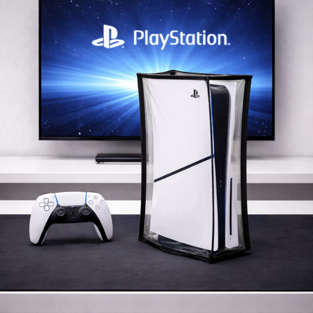 Capa protetora transparente Vertical para PS5 SLIM digital e com mídia