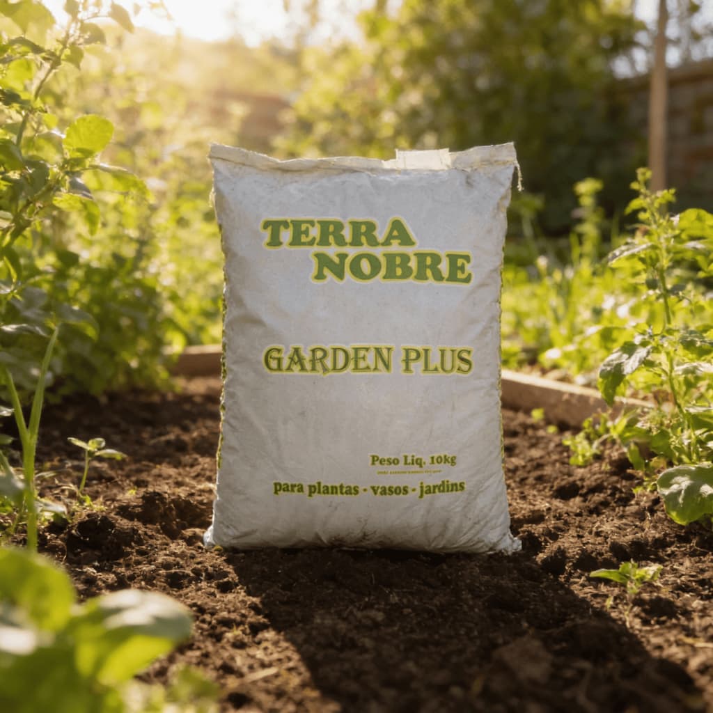 Terra Vegetal 100% Orgânica Adubada Jardim Vaso de Planta 5kg a 25kg Terra Pronta para Uso