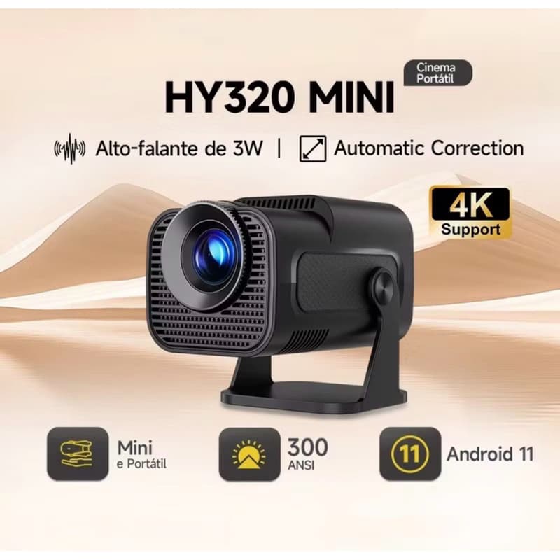 Projetor Davely Smart HY320 Android Full HD 1920x1080 Bluetooth Wi-fi