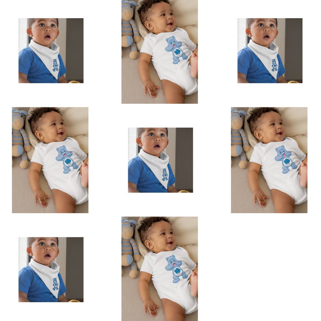 BODY BEBE  E BABADOR KIT 2 PEÇAS URSINHOS CARINHOSOS AZUL CHUVA LINDO E CONFORTAVEL BORY PARA BEBE