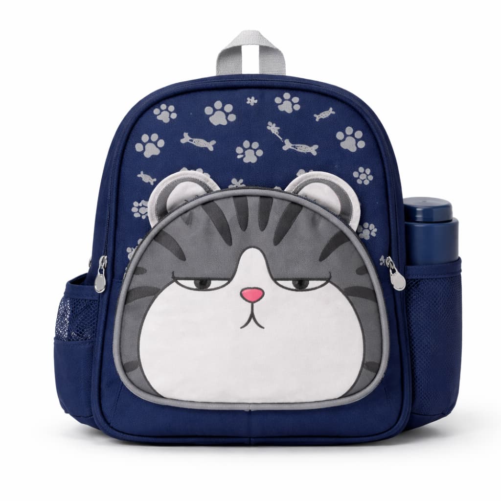 Mochila Escolar Creche Infantil Menino Menina Gatinho/Coelhinha