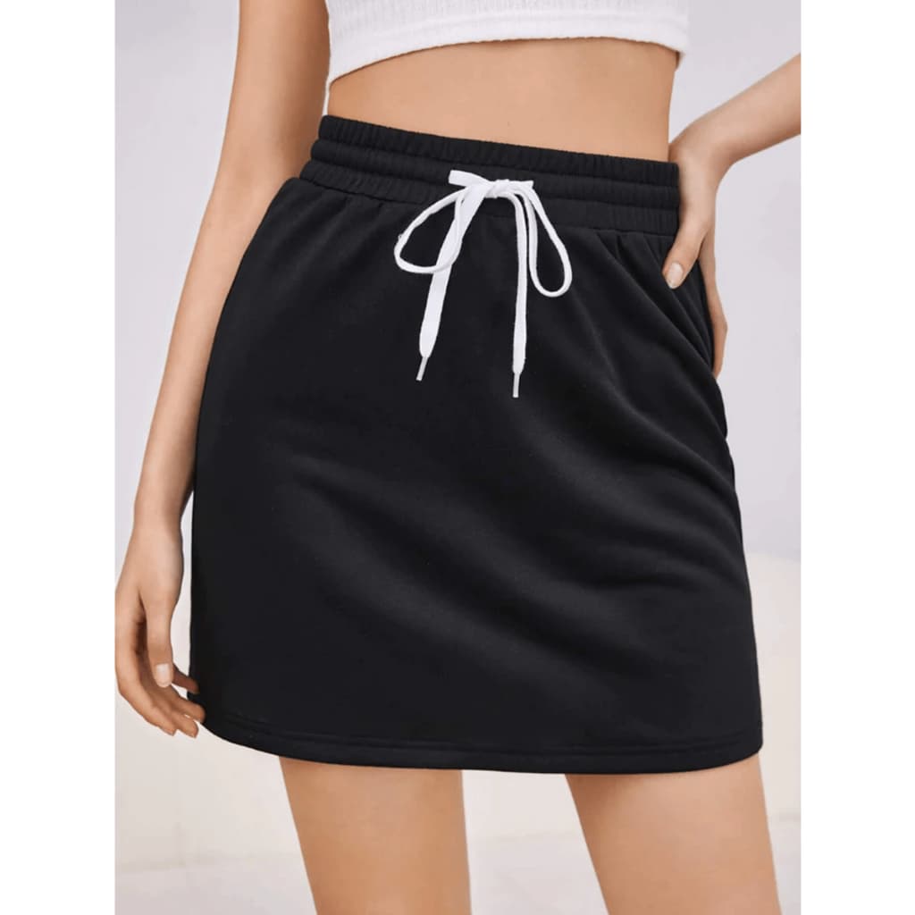 saia preta colegial aesthetic egirl harajuku retrô grunge academia treino fitness sport indie y2k