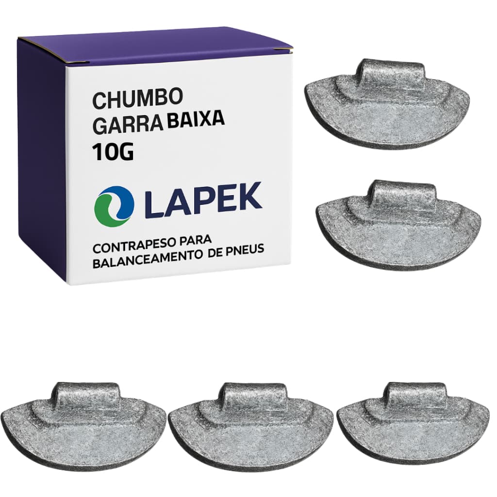 Contrapeso Chumbo Balanceamento Garra Baixa 10g C/ 100 Un