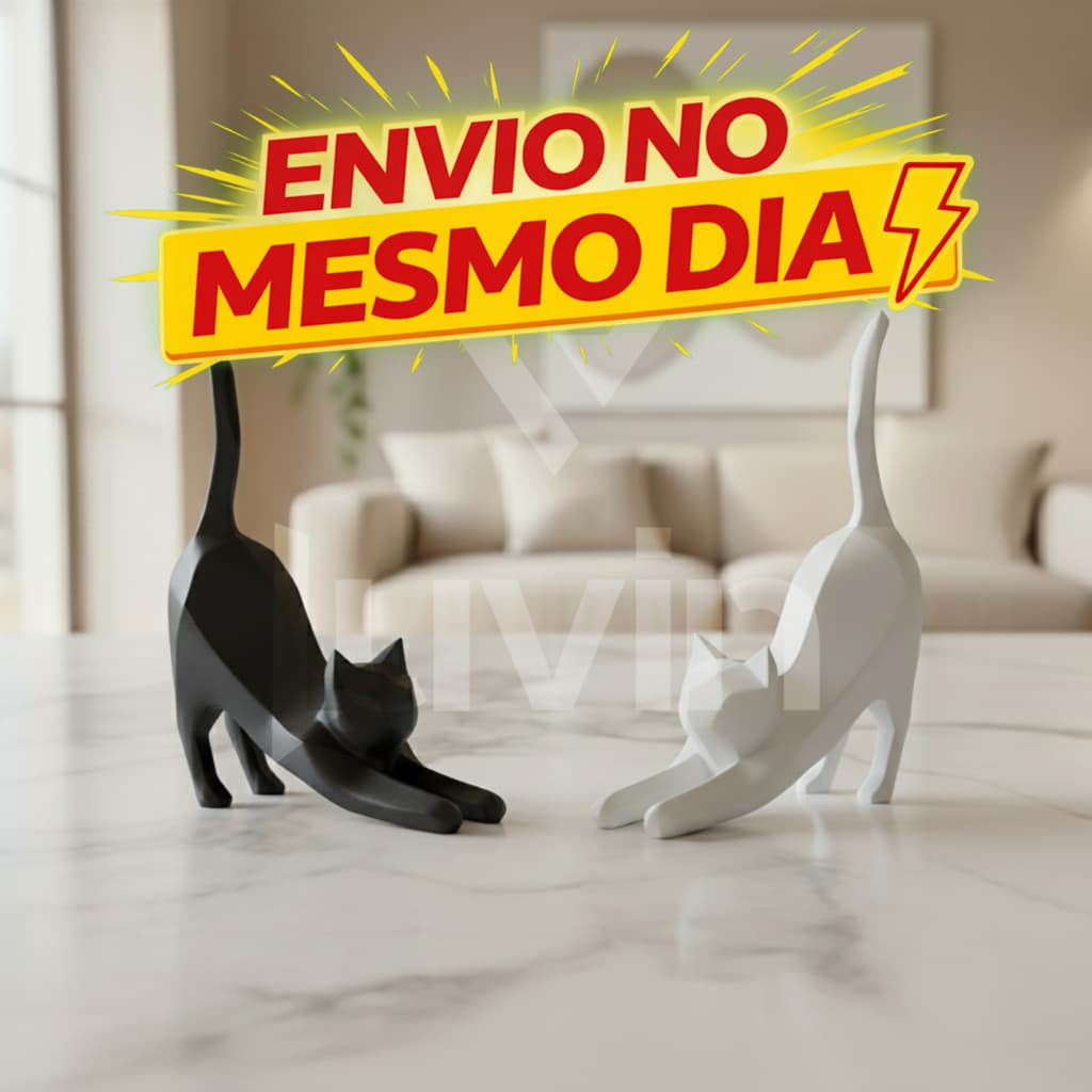 Gatos Decorativos Minimalistas Escultura Decoração Moderna Quarto Sala Presentes