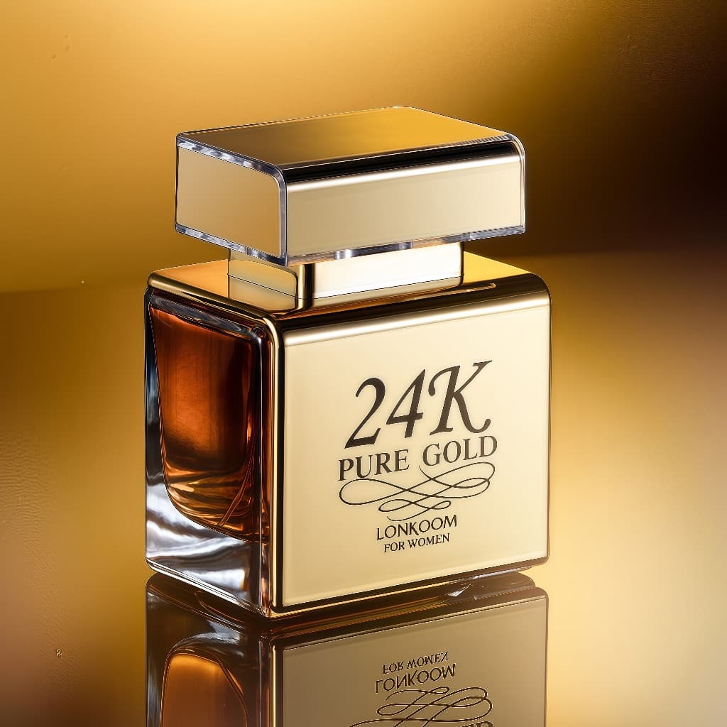 LONKOOM 24k Pure Gold Eau de Parfum 100 ml Feminino Perfume de Luxo para Mulheres