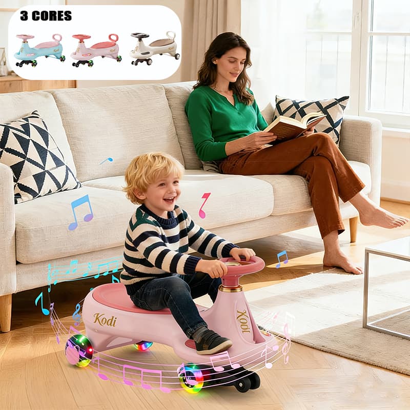 Carrinho Rolimã Super Car Passeio Infantil Led Que Gira  Suporta 100kg 360° Menino Menina Andador Cores P23
