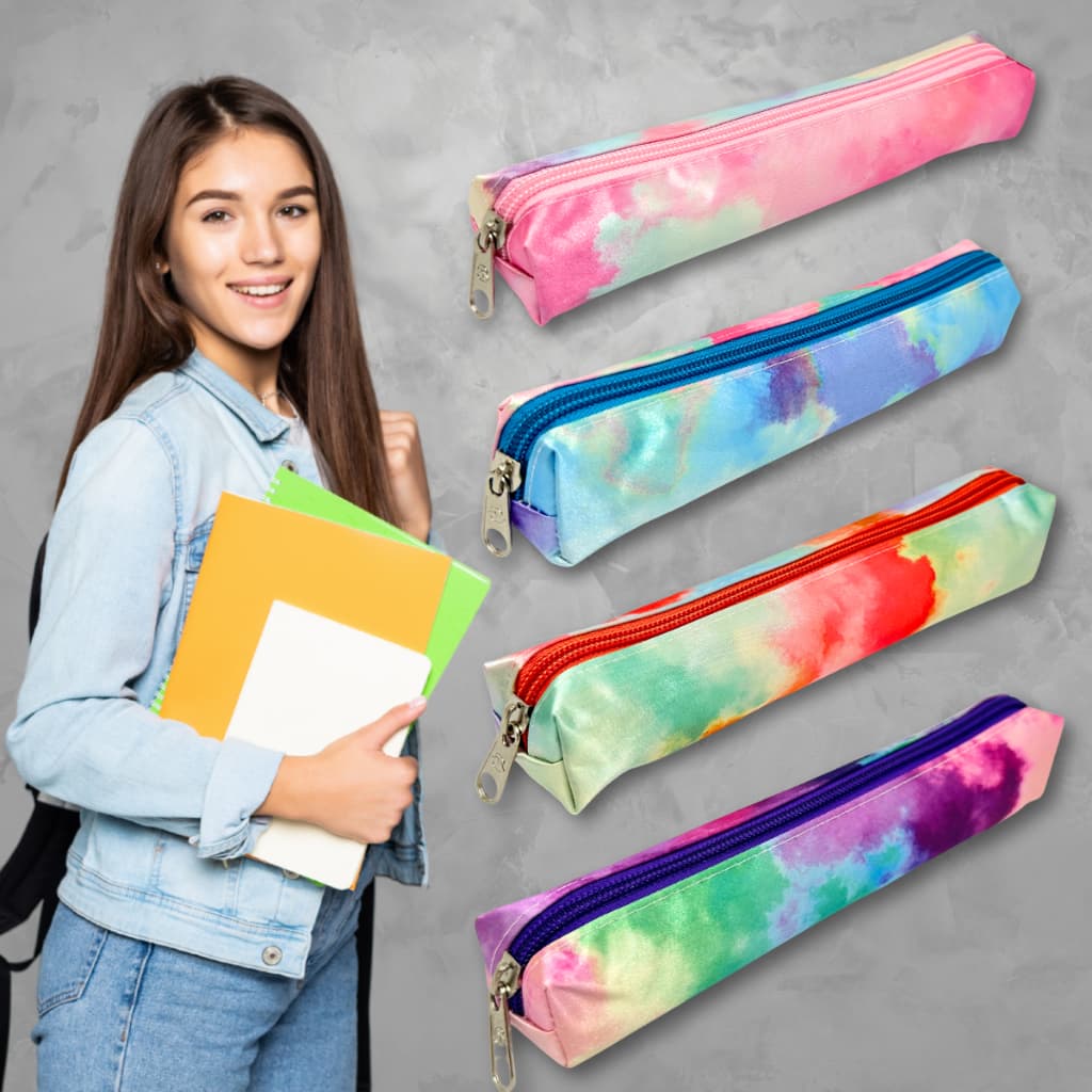 Estojo Escolar Feminino Colorido Faculdade Curso Escritório