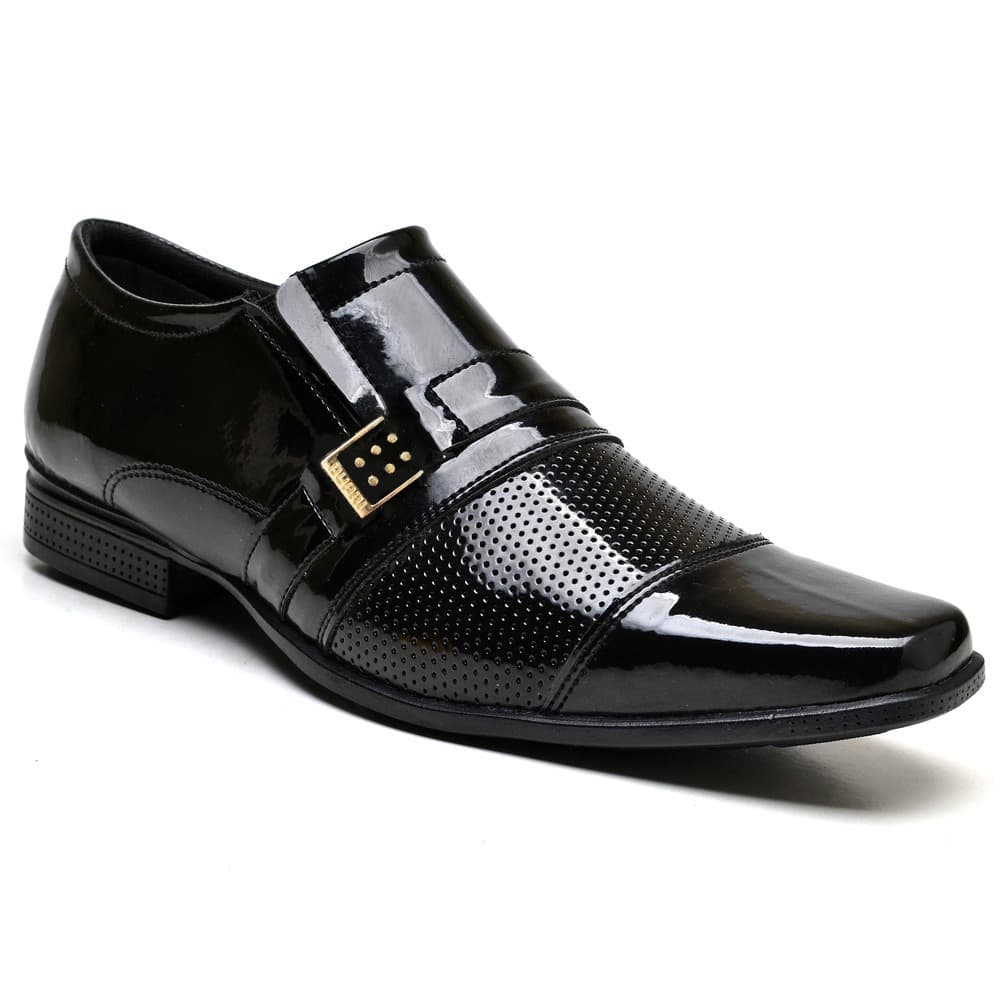 Sapato Social Masculino Verniz Premium Luxo Conforto Casamento Formatura