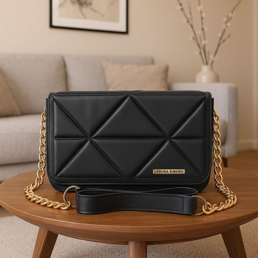 Bolsa Pequena Feminina Moderna Alça Corrente Transversal de Ombro Estilosa Tendência