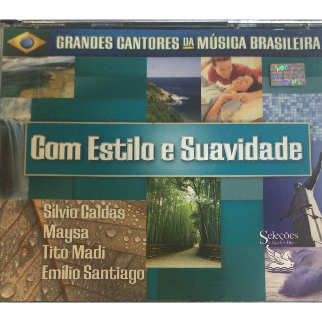 CD Com Estilo e Suavidade Grandes Cantores da Música Brasileira - Silvio Caldas, Maysa, Tito Madi, Emílio Santiago 3 CDs