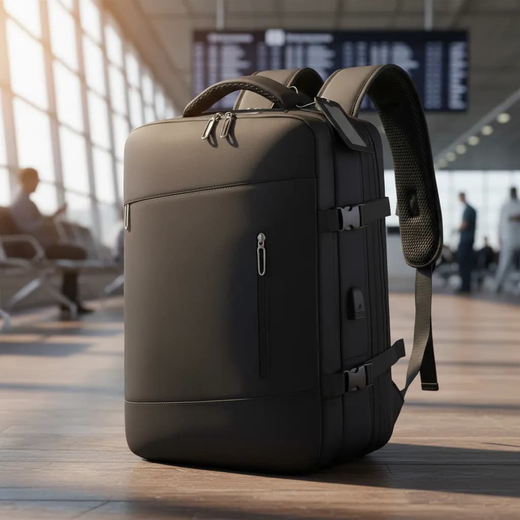 Mochila Bordo Executiva Premium Expansível Notebook Viagem 10kg Impermeável Reforçada Minimalista