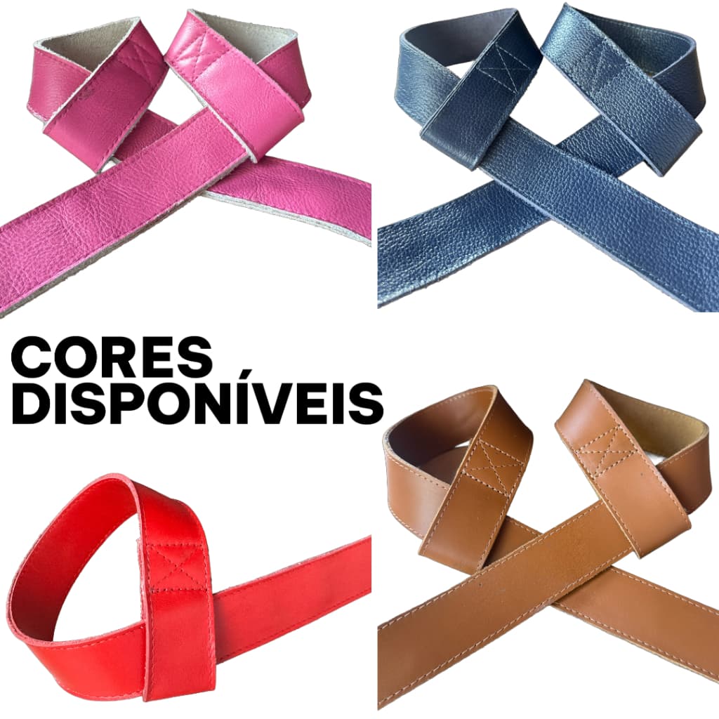 strap de couro legítimo com alta resistencia para exercicios, academia, cross, ar livre