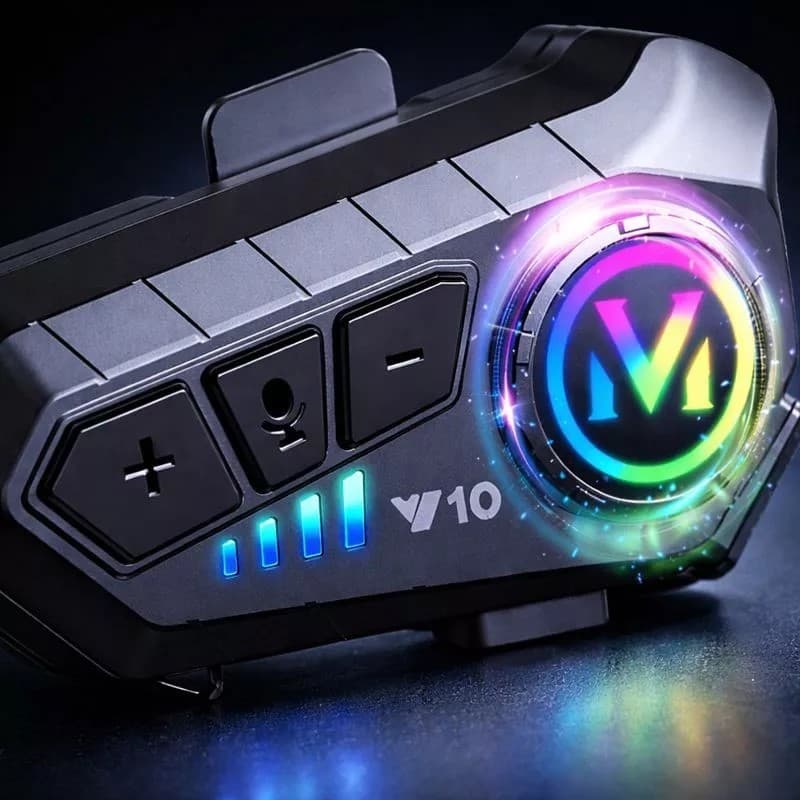 Motocicleta Sem Fio Bluetooth 5.3 Fone de Ouvido Capacete Kit de Chamadas Mãos Livres À Prova D'Água