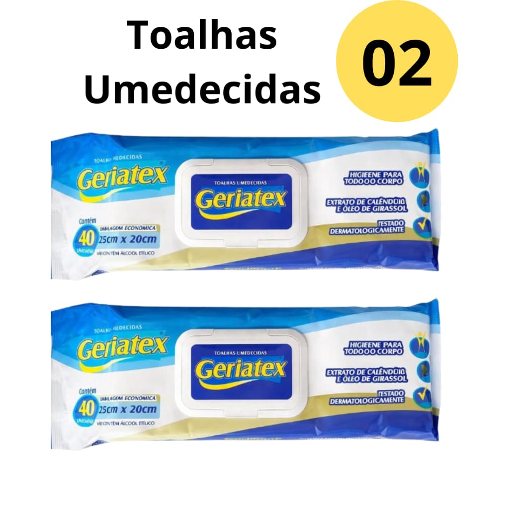 Toalha Umedecida Geriatex Adulto Promoção 2uni