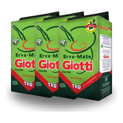 Erva-Mate Giotti a Vácuo 3kg – Sabor Tradicional para Chimarrão e Tereré
