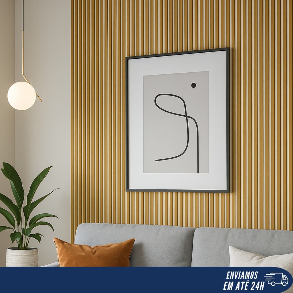 KIT 20 Á 100 PLACAS DE PAINEL RIPADO EM MDF DECORAÇÃO PARA QUARTO SALA COZINHA