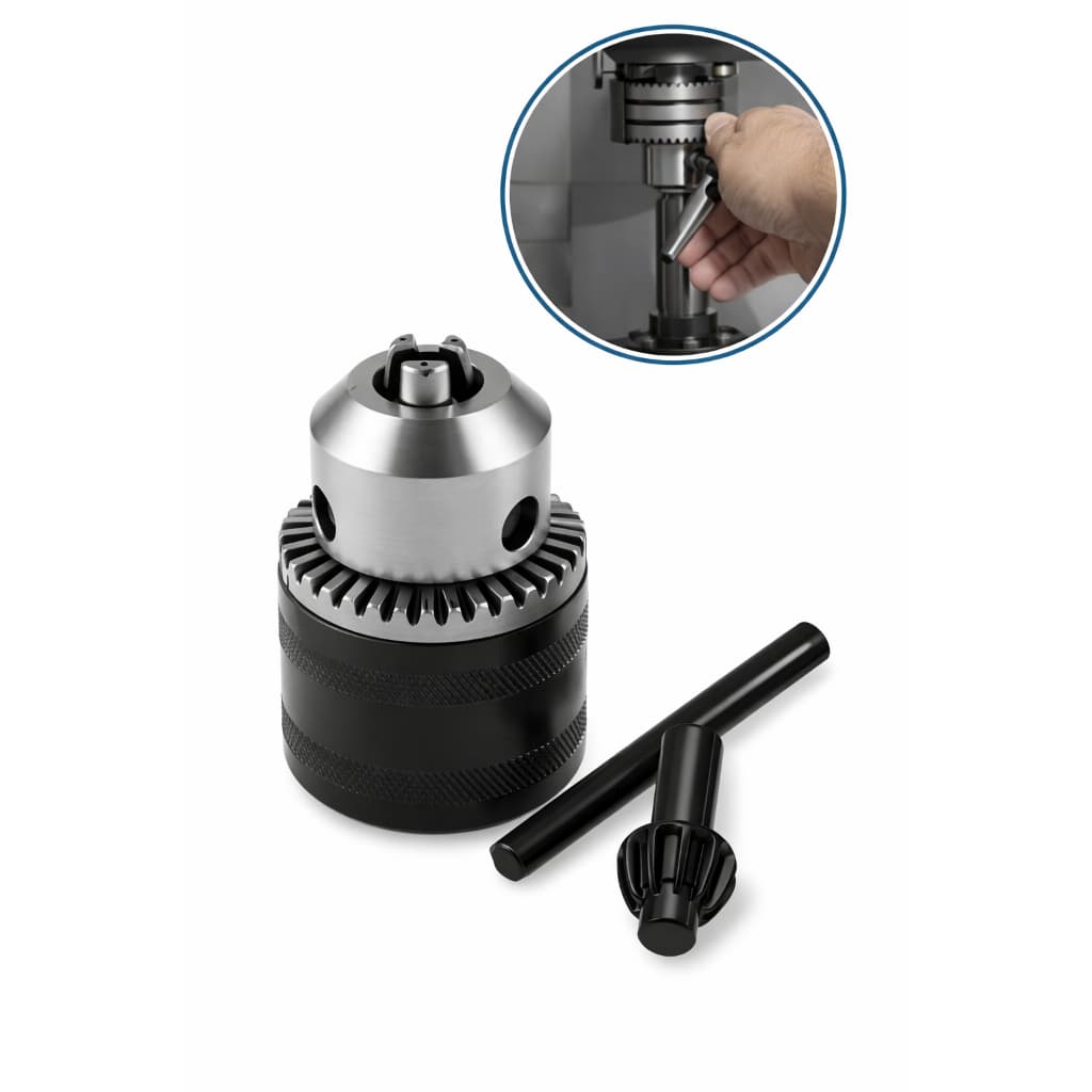 Mandril 3/8” (10 mm) para Furadeira com Chave –24 UNF Universal, Aço Reforçado, Compatível com Brocas