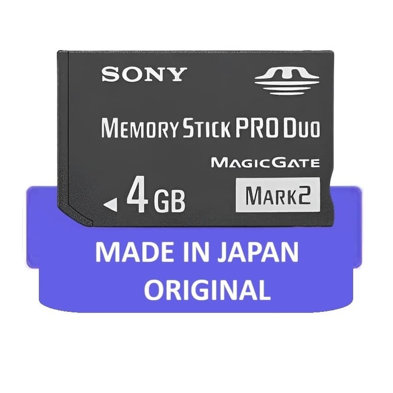 Cartão Memory Stick Pro Duo Sony Mark2 4gb Original Made in Japan