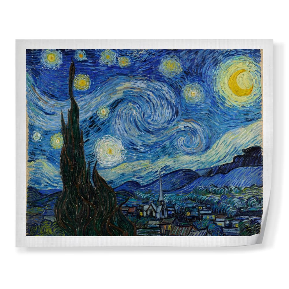 Tela em Tecido Canvas A Noite Estrelada - Vincent van Gogh | Canvas para Emoldurar