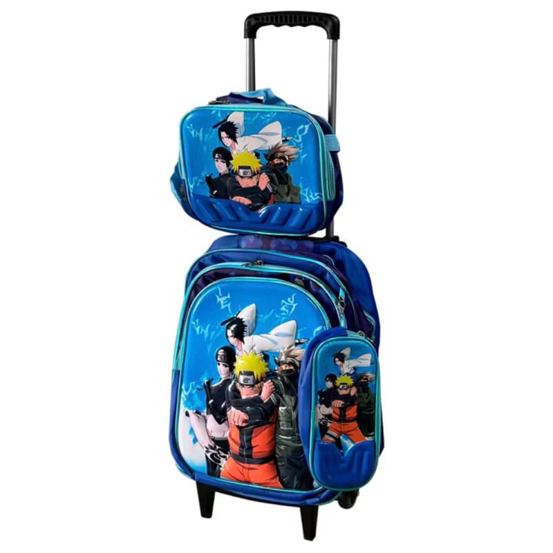 Kit Mochila Carrinho Escolar Completo