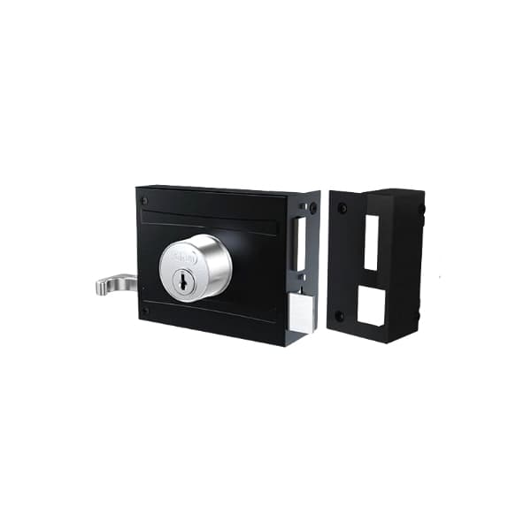 Fechadura externa Portão Sobrepor 701/100 c/ 2 chaves preto fosco Stam