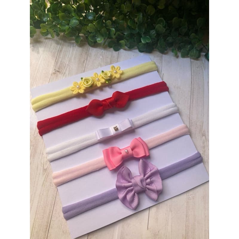 Kit de Laços para Bebê 0 á 2 anos, tiara bebê, Faixa bebê