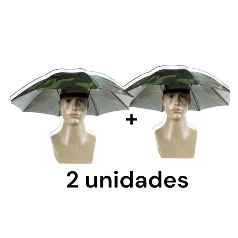 2 guarda chuva de cabeça sombrinha