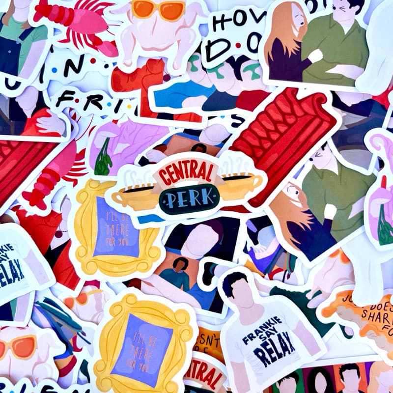 Adesivos stickers FRIENDS - Para bullet journal planner caderno agenda scrapbook presentes e lembrancinhas