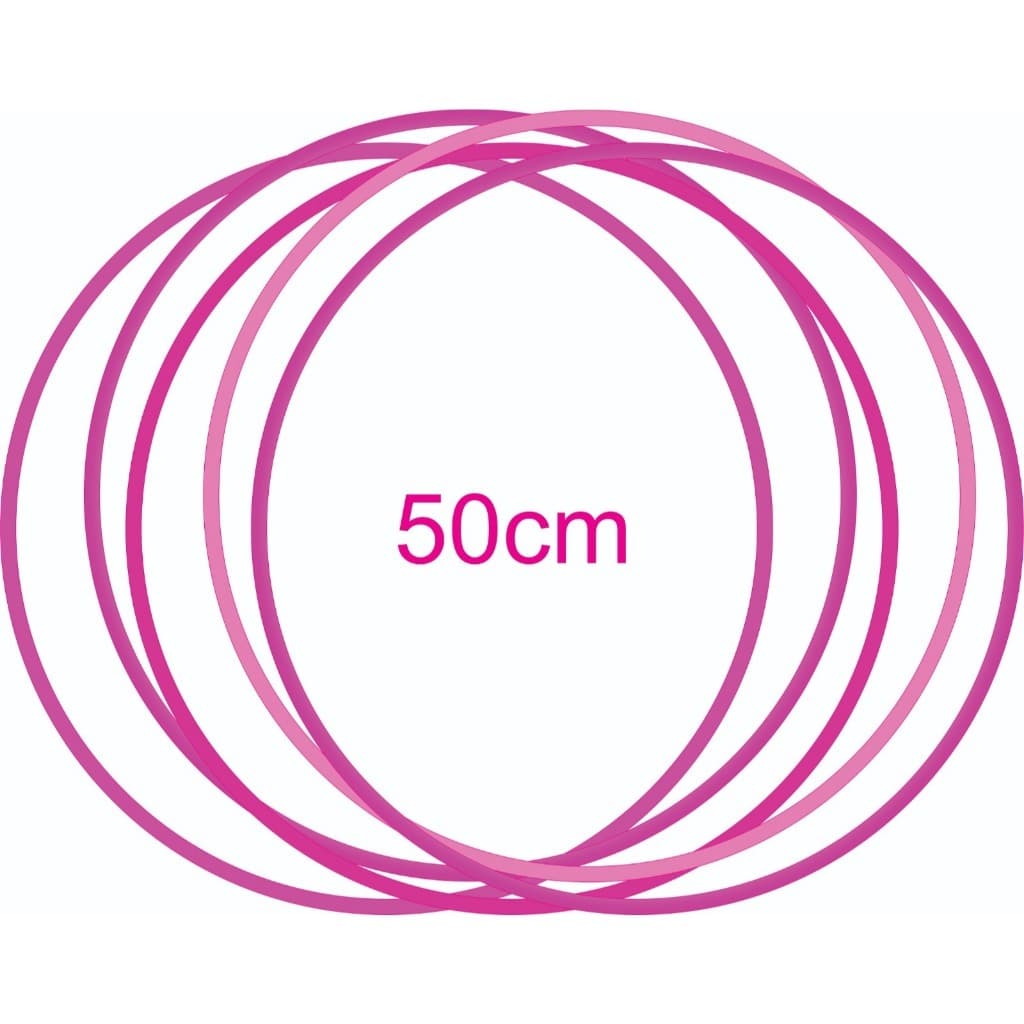 3 Bambolê Arco 50cm Cor Única Rosa Lembrancinha Criança Brinquedo