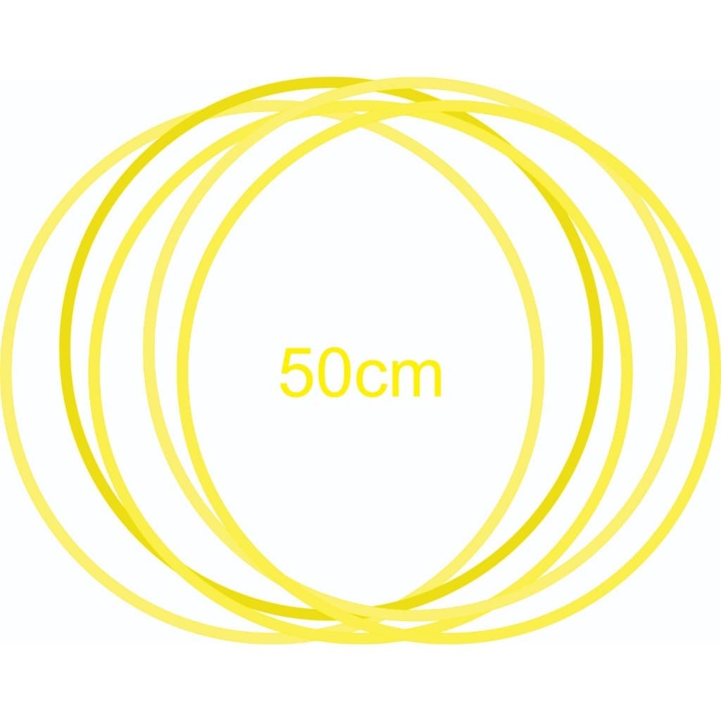 3 Bambolê Arco 50cm Cor Única Amarelo Brinquedo Infantil Lembrancinha