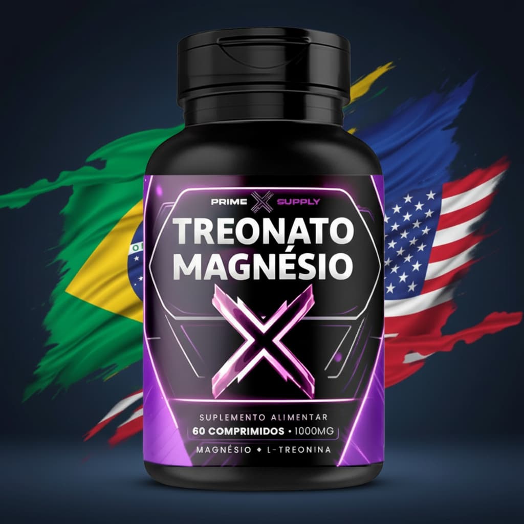 Combo 02 Magnésio L-Treonato Puro 120 Cápsulas Treonina Original 1000mg
