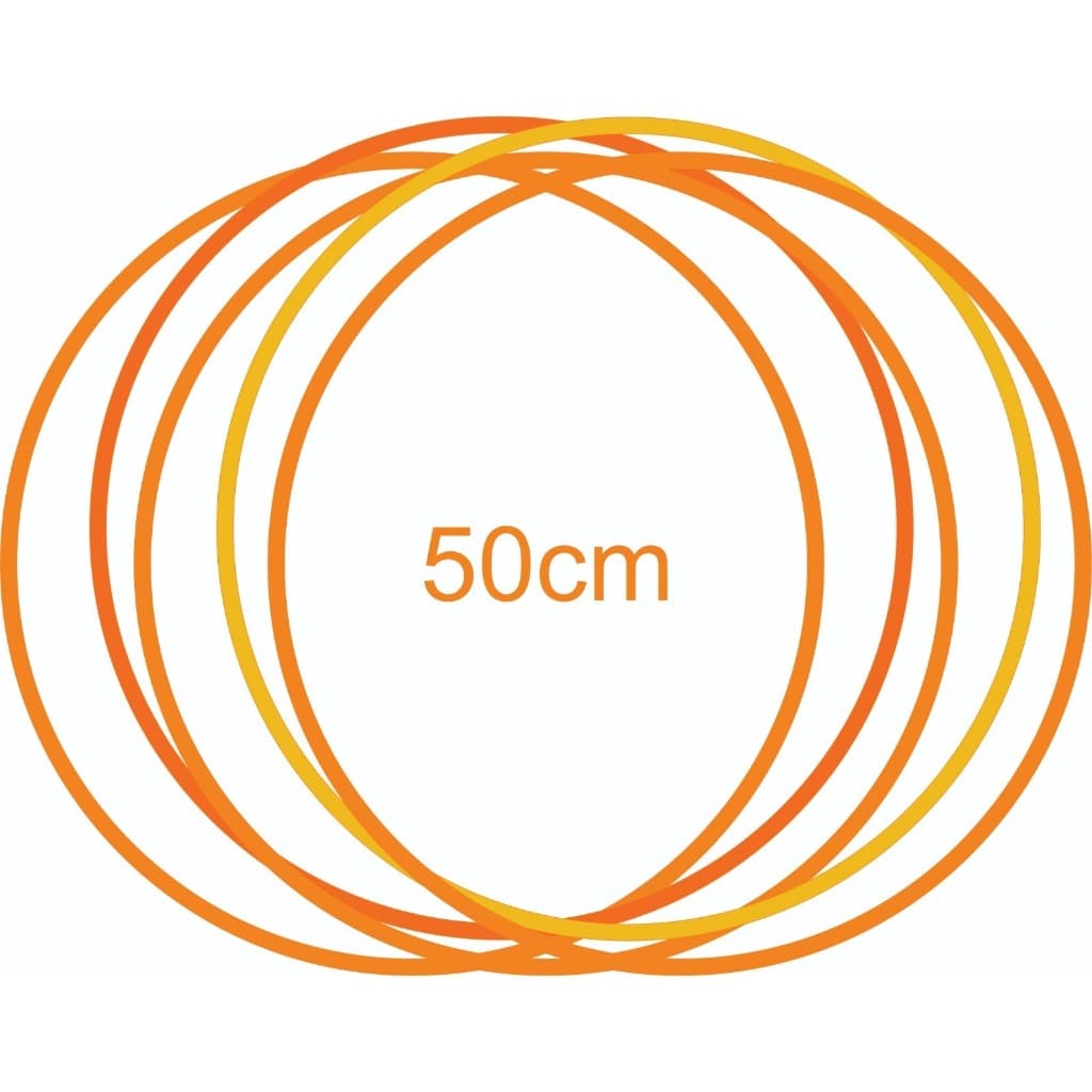 3 Bambolê Arco 50cm Cor Única Laranja Brinquedo Infantil Lembrancinha