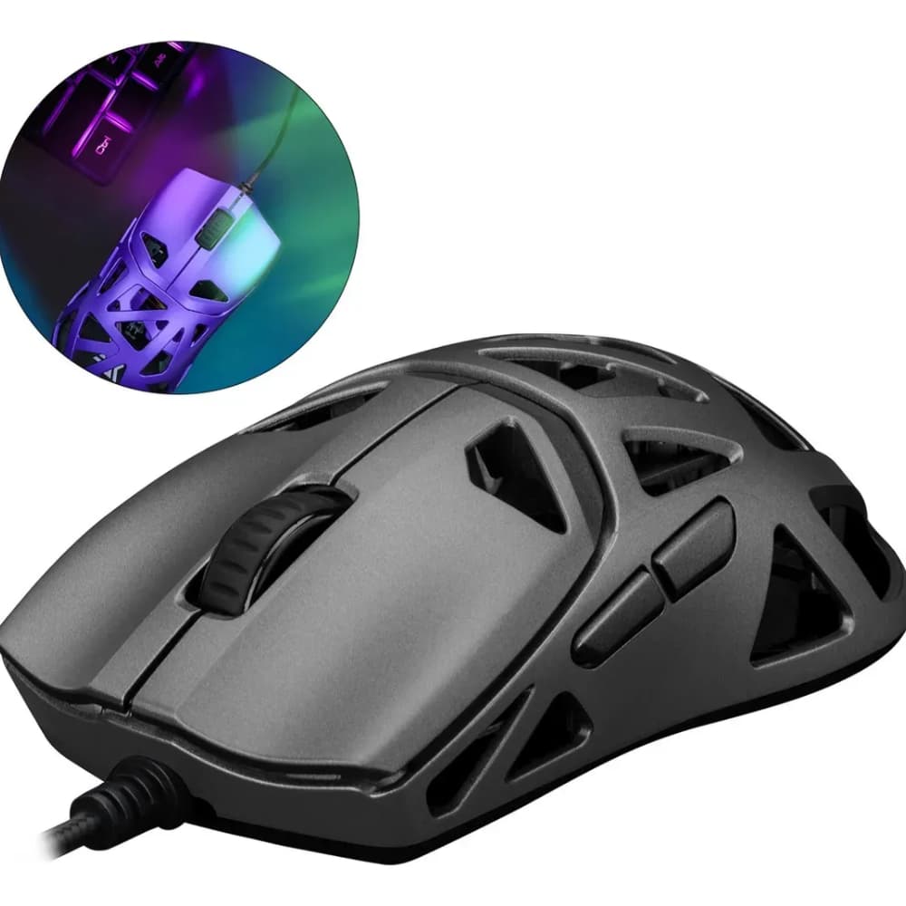 Mouse Gamer 6 Botões 12.800 Dpi Sensor Instantâneo Kp-mu026 Cor Preto