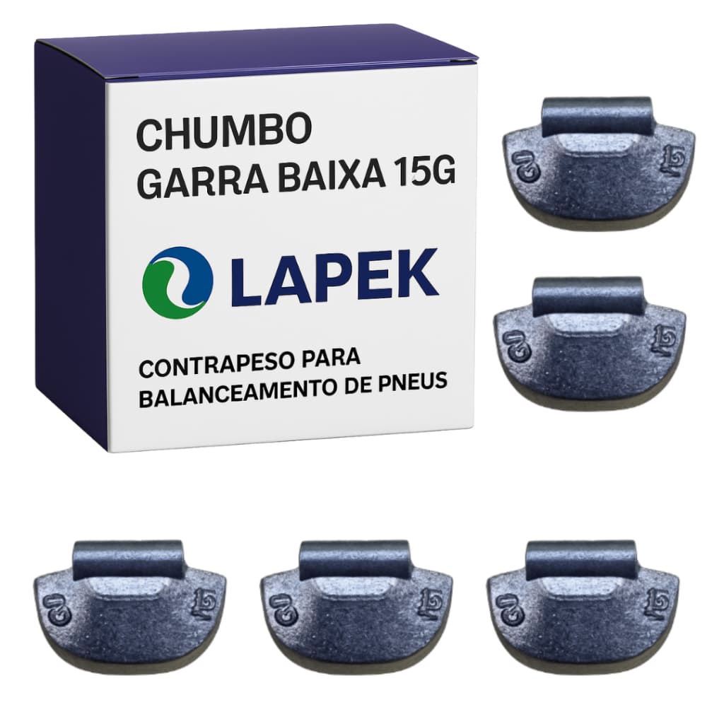 Contrapeso Chumbo Balanceamento Garra Baixa 15g C/ 100 Unid