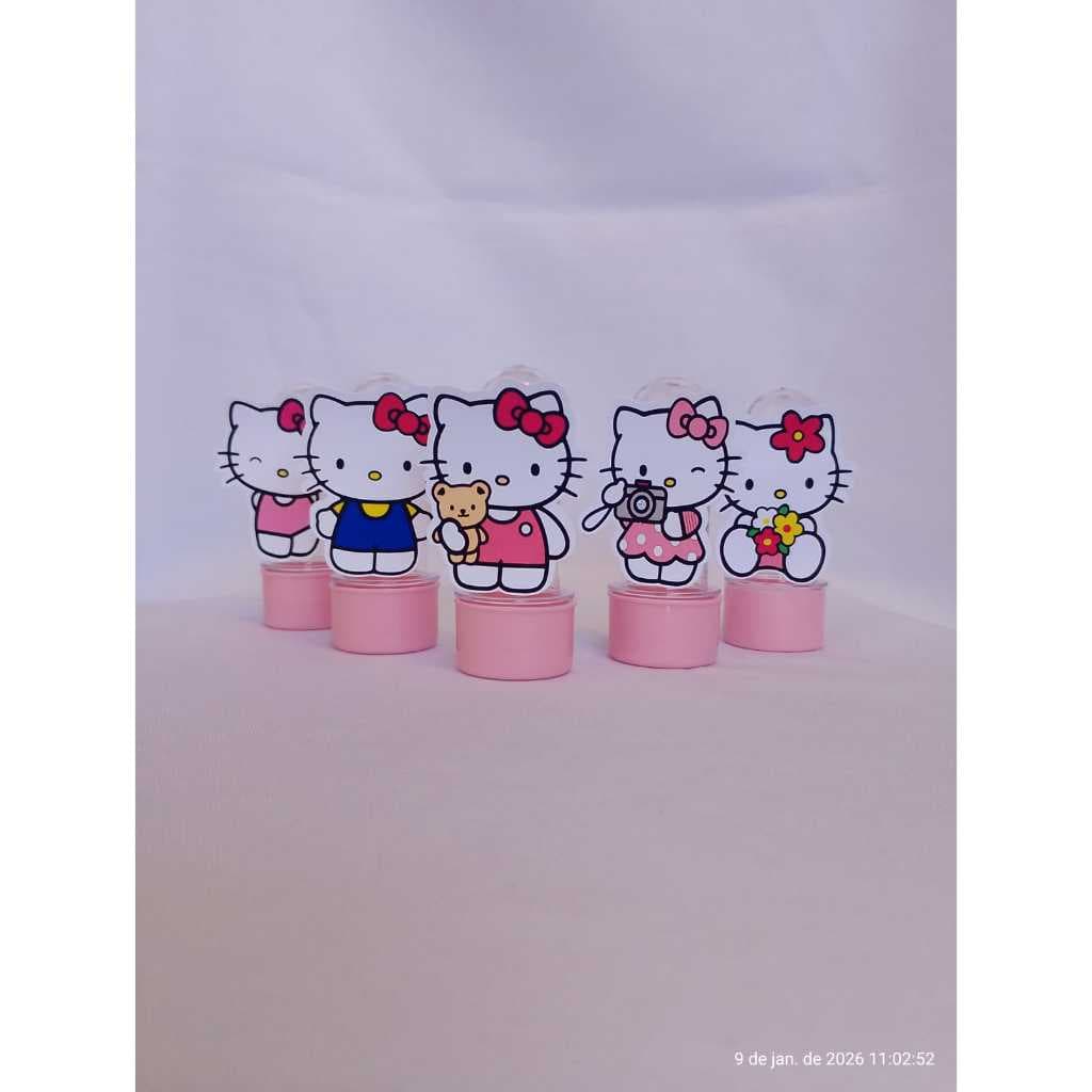 Lembrancinha para festa: Kit com 10 tubetes pequeno - Hello Kit